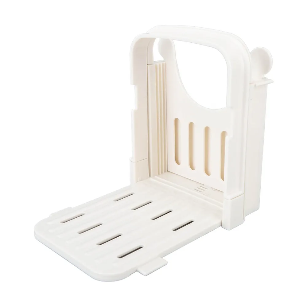Practical ABS Bread Slicer Foldable Design Adjustable Thickness Toast Slicer White Compact Size Loaf Cutting Guide Home Kitchen