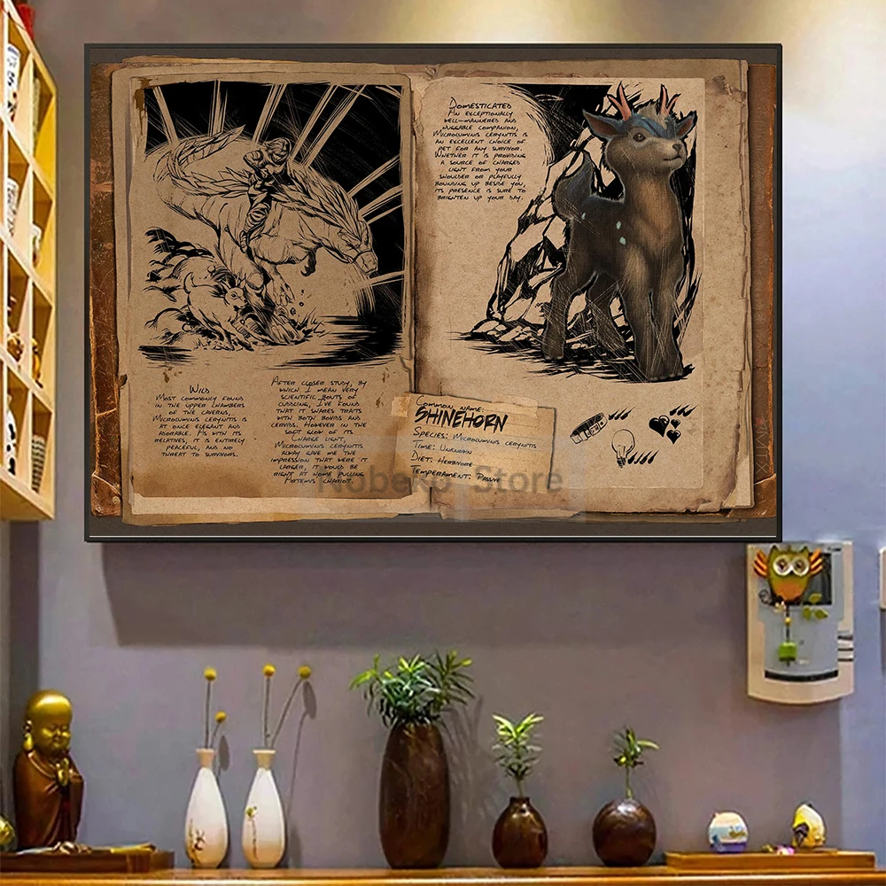 لعبة تابوت البقاء على قيد الحياة مخلوقات متطورة المشارك الكائنات البدائية الرجعية يطبع حائط لوح رسم الفن صور ديكور غرفة المنزل 3 #3