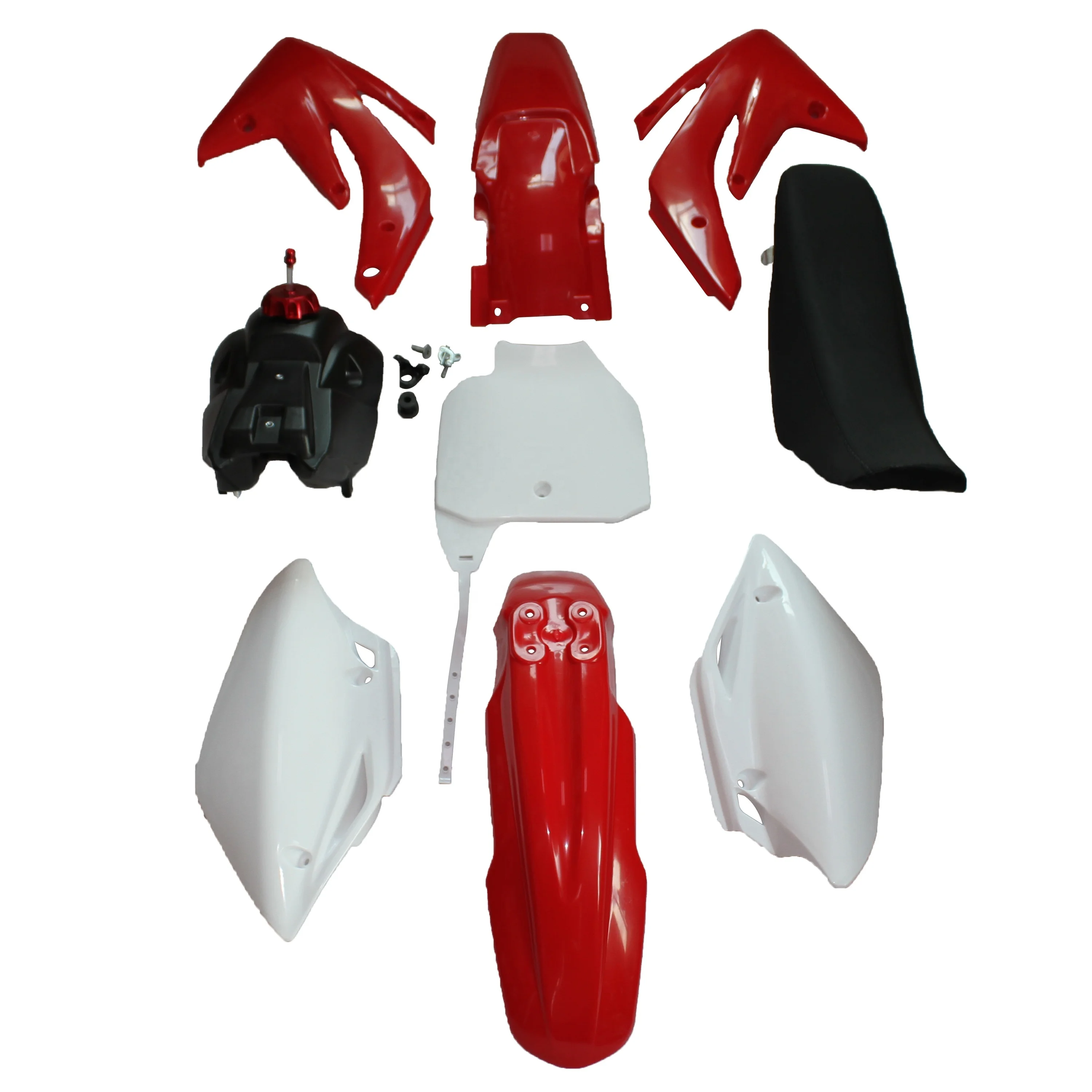 Red Plastic Body Fender Kit For Pit Dirt Bike CRF 150