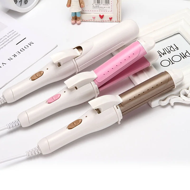 

2 in 1 Portable Mini Electronic Ceramic Hair Curler Travel Curling Tongs Iron Hair Roll Mini DIY Hair styler Curl Machine