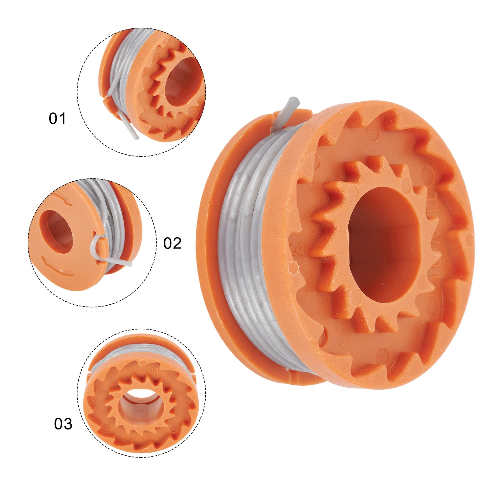 Linha Spool para ALDI Garden Line Trimmer, fácil de usar, fornecimento automático do cabo, durável, novo, CGT18KL2