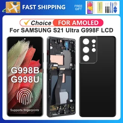 S21 Ultra For AMOLED For Samsung S21 Ultra 5G G998B G998U G998W LCD Display Touch Screen Digitizer Assembly Replacement