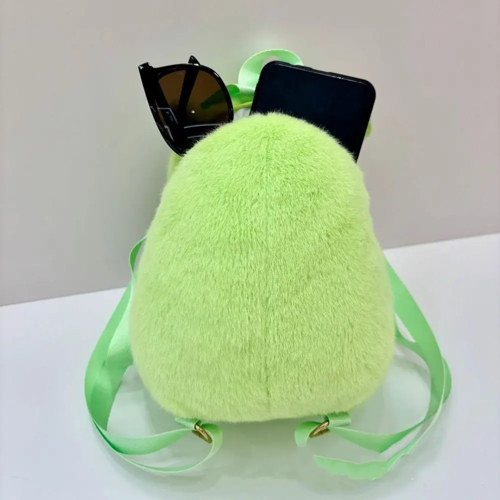 Sac à Dos en Peluche Capybara de Grande Capacité, Simulation de Gels Verts, Style Coréen, Cartable d'École, Lancé Non AnTreat