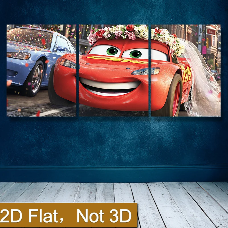 Pintura artística de pared en lienzo de 3 piezas, puntada en varios escenarios, fondo azul claro con ojos verdes, pantalones cortos rojos, perfecto para el hogar