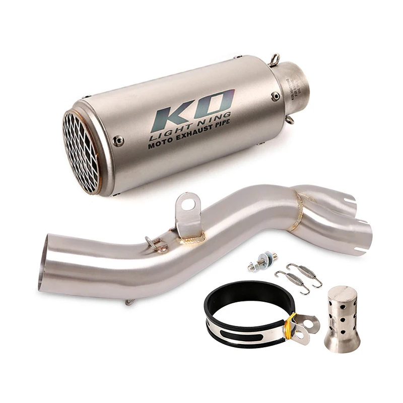 

Slip On Motorcycle Tail Pipe Muffler Escape Stainless Steel 51mm Mid Link Tube Modified For DUKE 990 950 Adventure