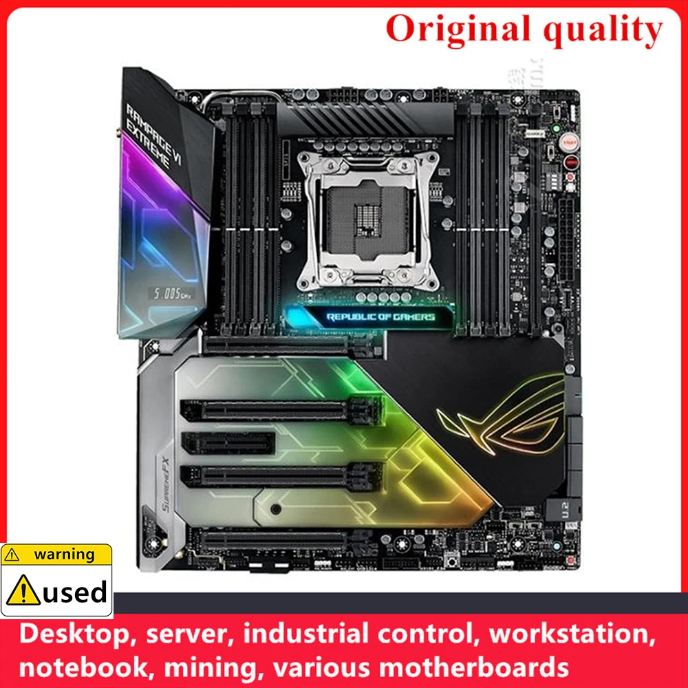 

For ROG Rampage VI Extreme Motherboards LGA 2066 DDR4 ATX For Intel X299 Overclocking Desktop Mainboard SATA III USB3.0