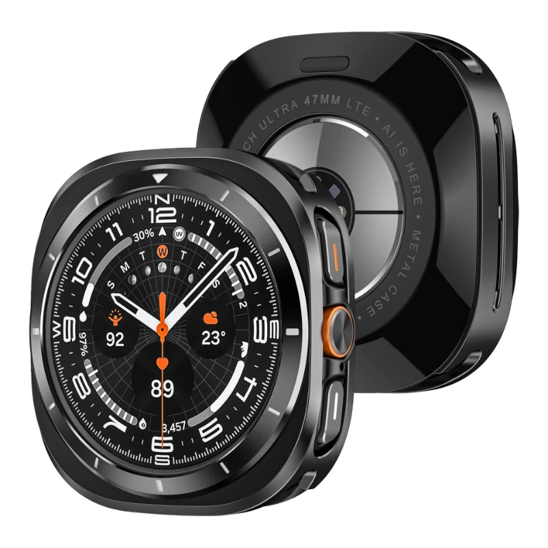 Metal Protective Case for Samsung Galaxy Watch 7 Ultra Durable Metal Watch Case Cover Premium Bumper Shell for Samsung Watch 7
