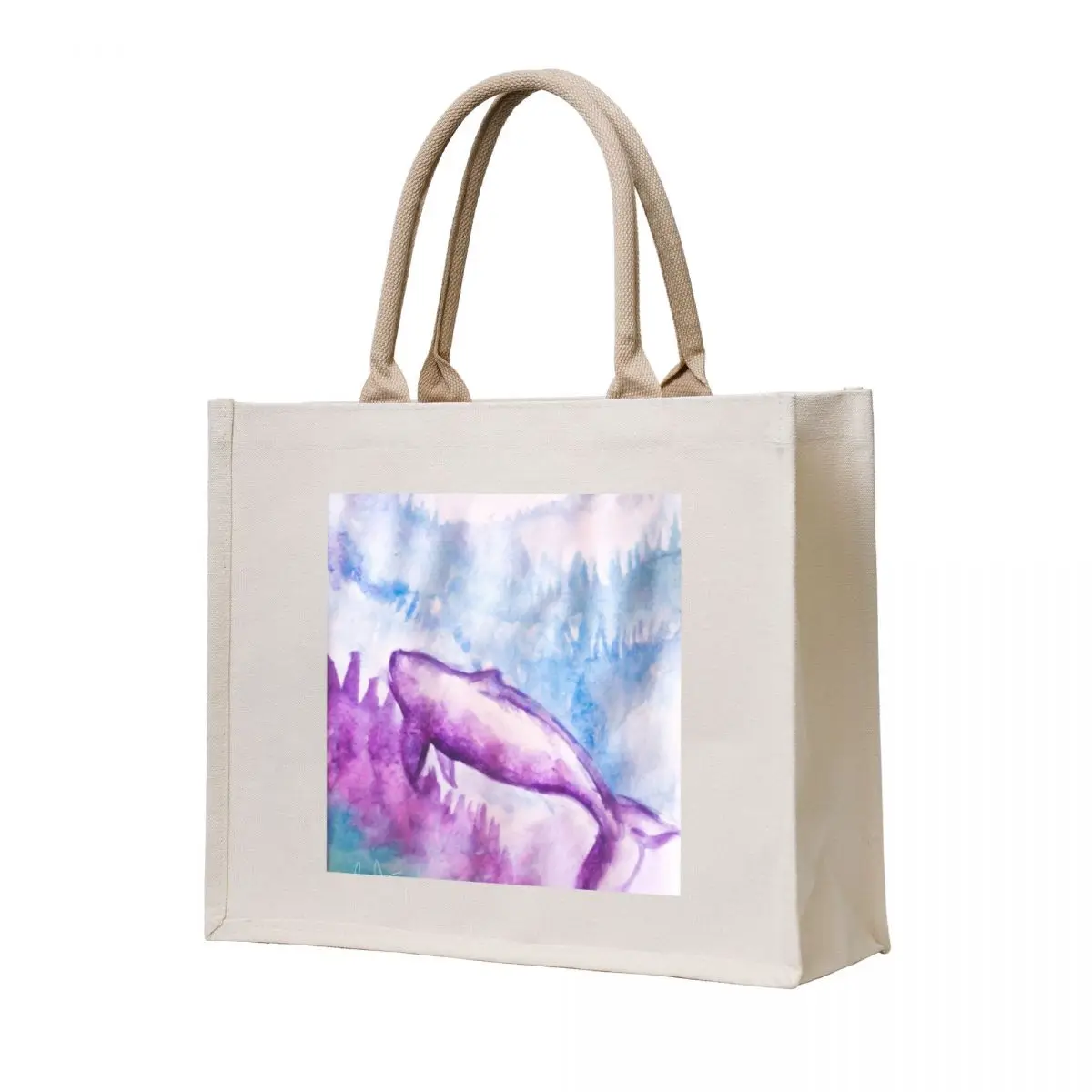 

Flying Whale Over The Mist Tote Bag Shopper bag women bag eco pack