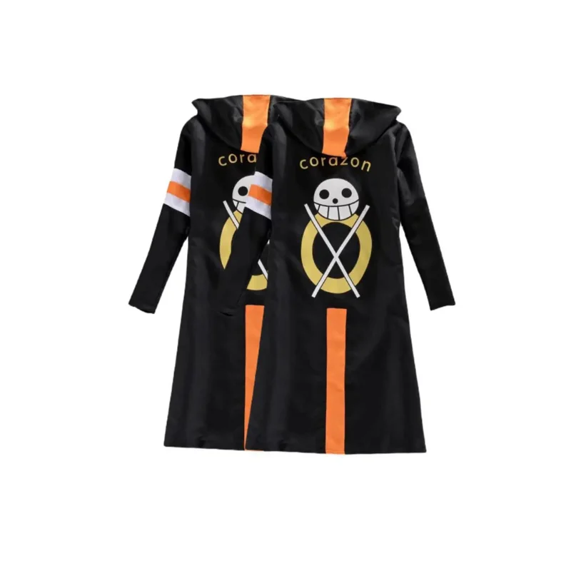 Anime Cosplay Trafalgar D. Water Law Costume Long Windbreaker Man Cloak Halloween Cosplay Trafalgar Manteau Jacket