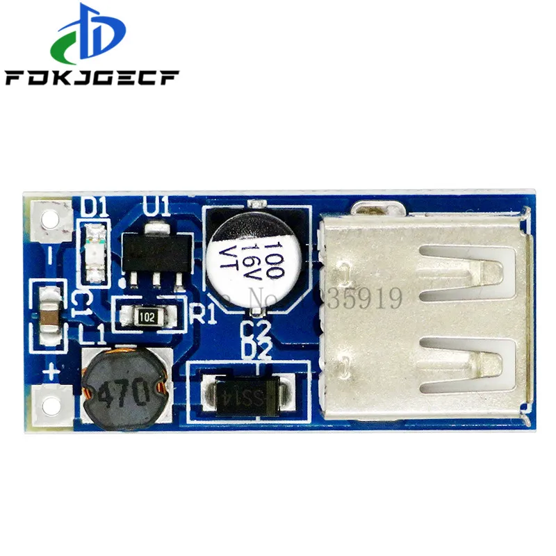 5pcs DC-DC 0.9V-5V to 5V 600MA Power Bank Charger Step Boost Converter Supply Voltage Module USB Output Charging Circuit Board