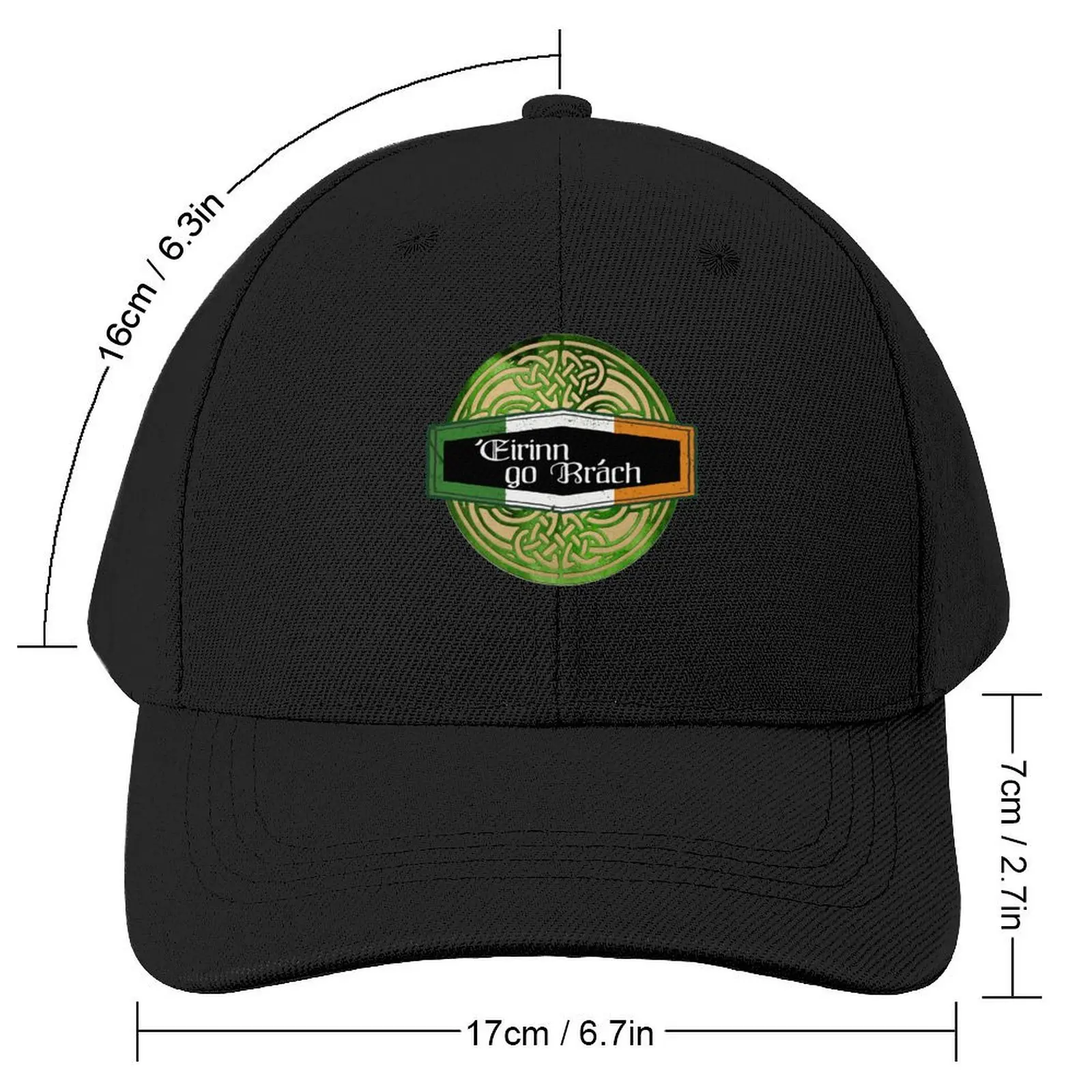 Celtic Eirinn Go Brach Design - Ireland Baseball Cap Golf fishing hat Visor Woman Hats Men's