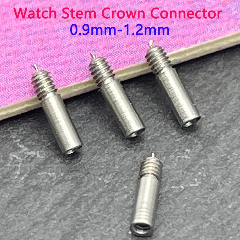 0.9mm to 1.2mm Watch Winding Crown Stem Short Steel Circuiting Rod Watch Crown Extender Part Fits 8215 2824 NH35 NH36 Movement
