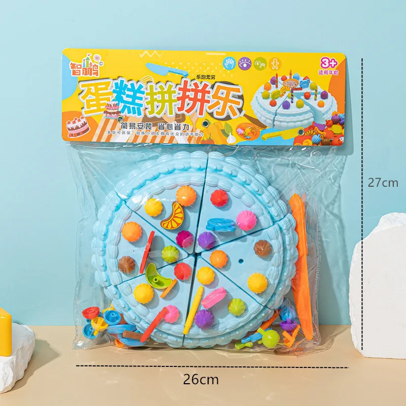 Fête d'anniversaire créative délicieux crème gâteau aux fruits modèle enfants jouer maison jouet amusant gâteau coupe garçon filles jeu interactif jouet
