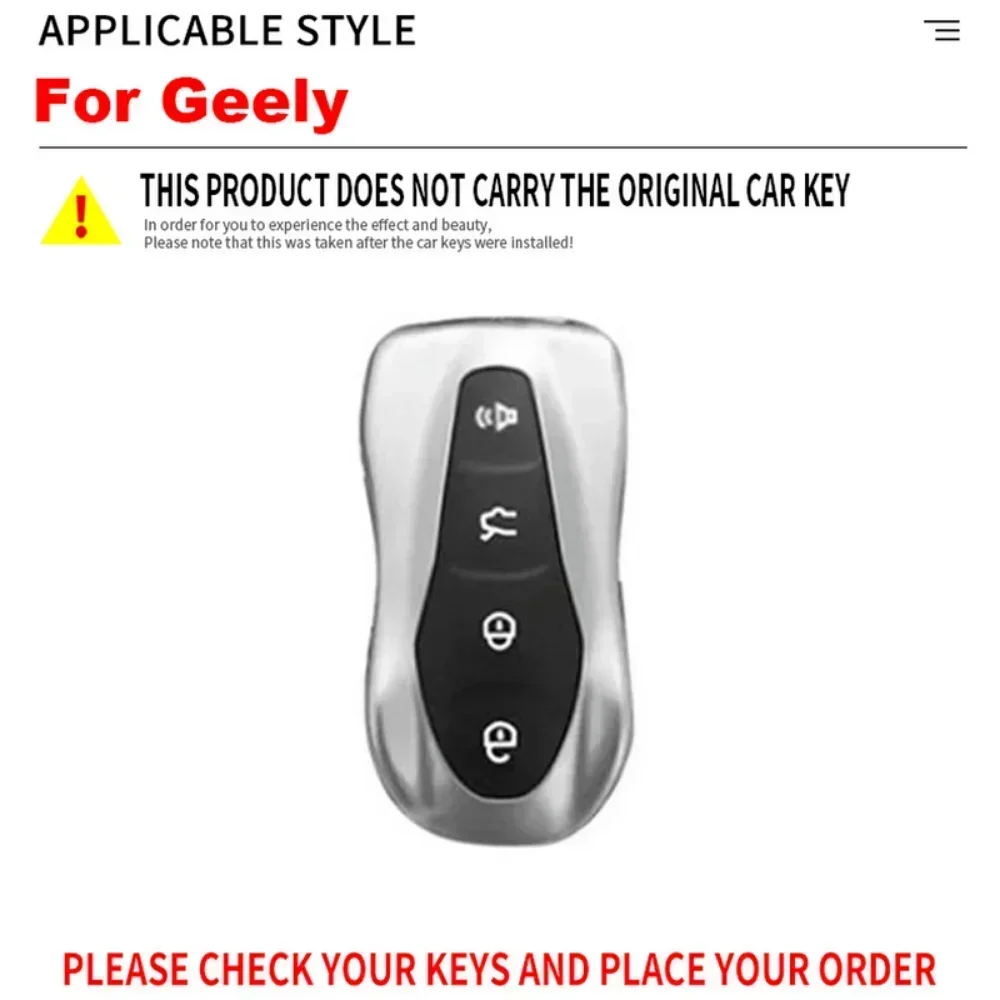 Zinc Alloy Car Key Case Keychain for Geely Tugella 2020 Azkarra Xingyue Boyue Pro Atlas Pro Gili Tugella Car Key Cover Protector