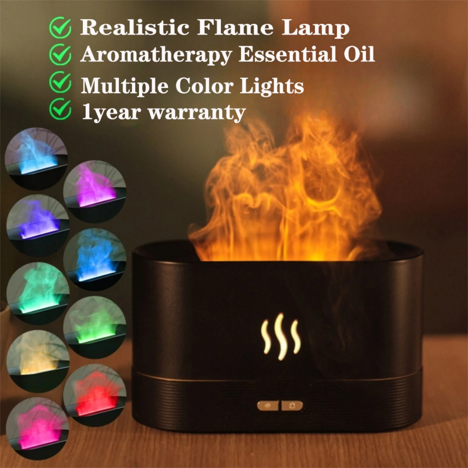 Flame  Diffuser Air Humidifier Ultrasonic Cool Fogger USB  Diffuser Room Fragrance Mist Maker Essential Oil Difusors