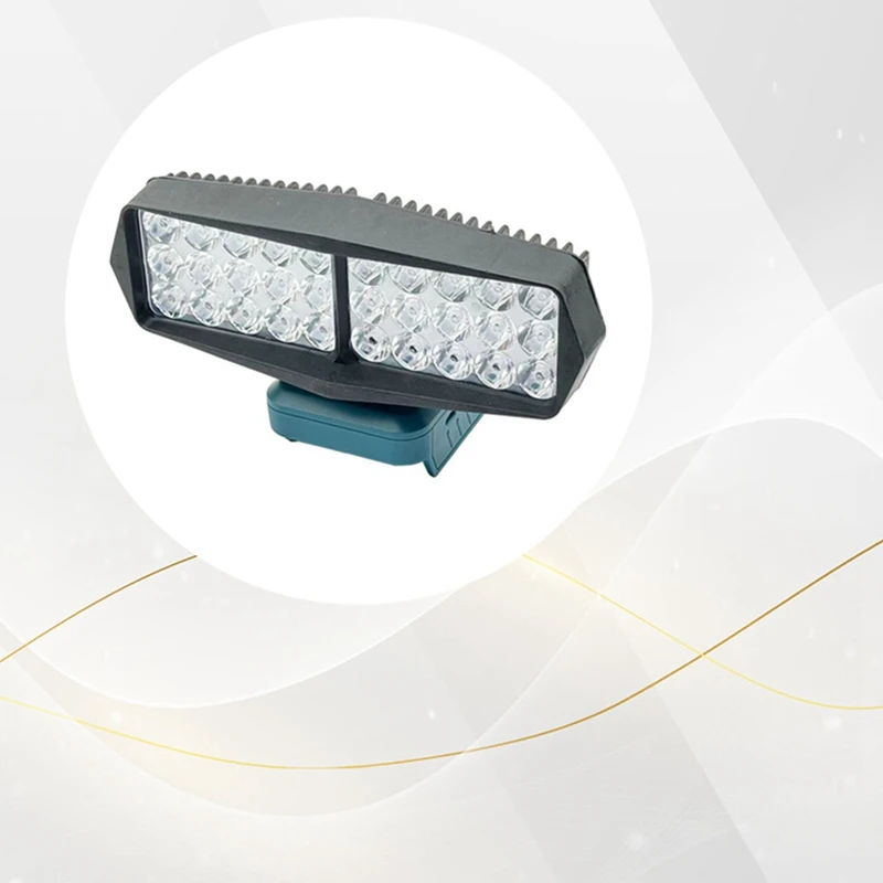 Lámpara de trabajo de 30 LED, linterna, foco, Banco de energía USB y tipo C con protección de bajo voltaje para batería de 18V