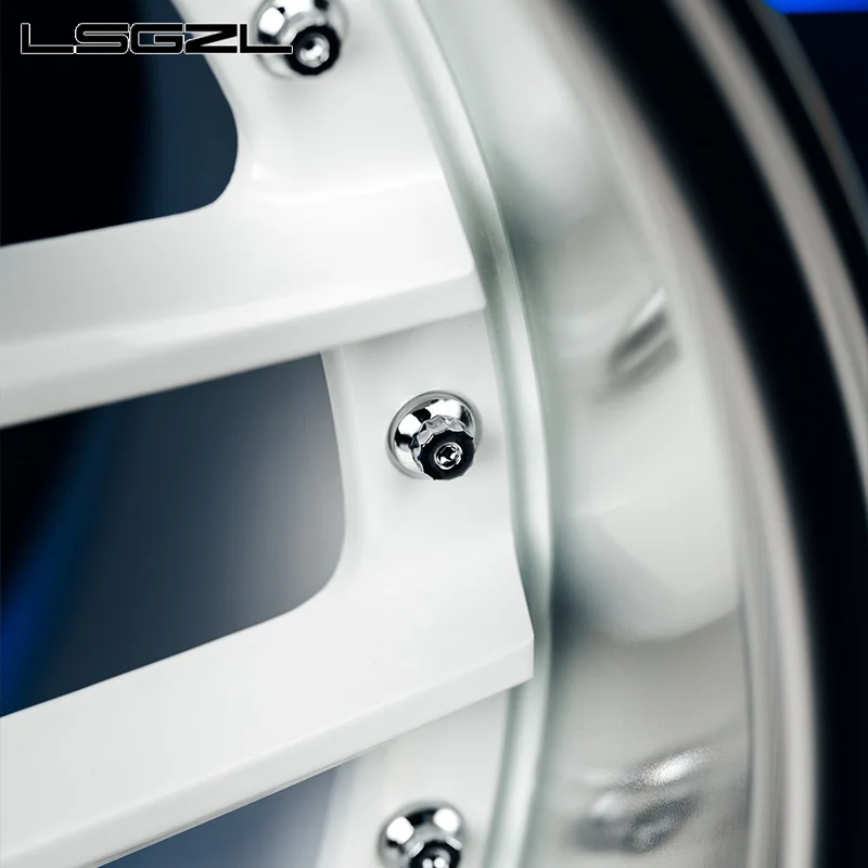 Glossy White 2pcs Polishing Lip Brush Aluminum Car Wheels for Mercedes C8 Ferrari Concave Alloy Rim 16-26 Inch  Car Wheels