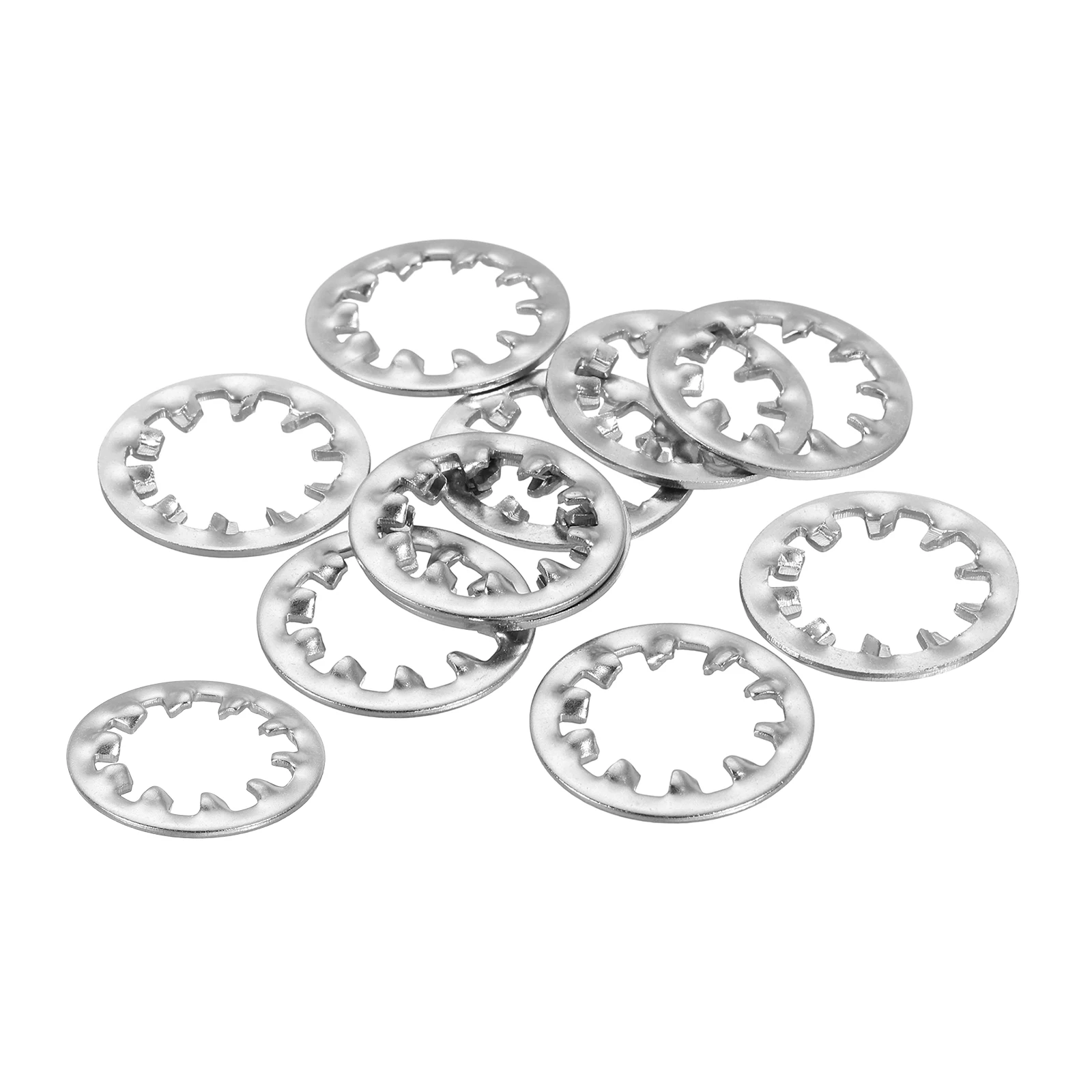 10-100Pcs Internal Tooth Washers 13.2/15.4/17/22.9mm Stainless Steel Internal Serrated Washer for Mechanical Equipment Fasteners