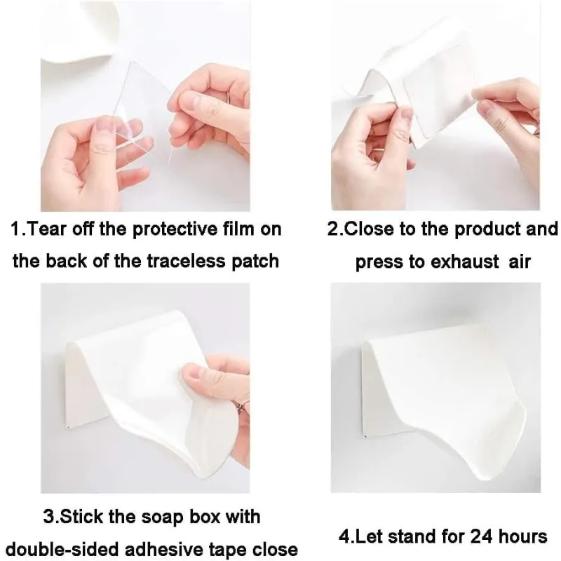 Wall Mounted Soap Holder Storage Box Self Drain Dish Adhesive Bathroom Shower Soap Dishes accesorios de baño moderno