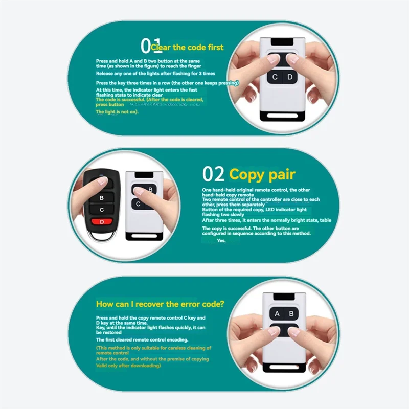 EDT-10PCS 315Mhz ناسخ ريموت كنترول باب المرآب التحكم عن بعد للمرآب سيارة كهربائية العارض الستائر الكهربائية