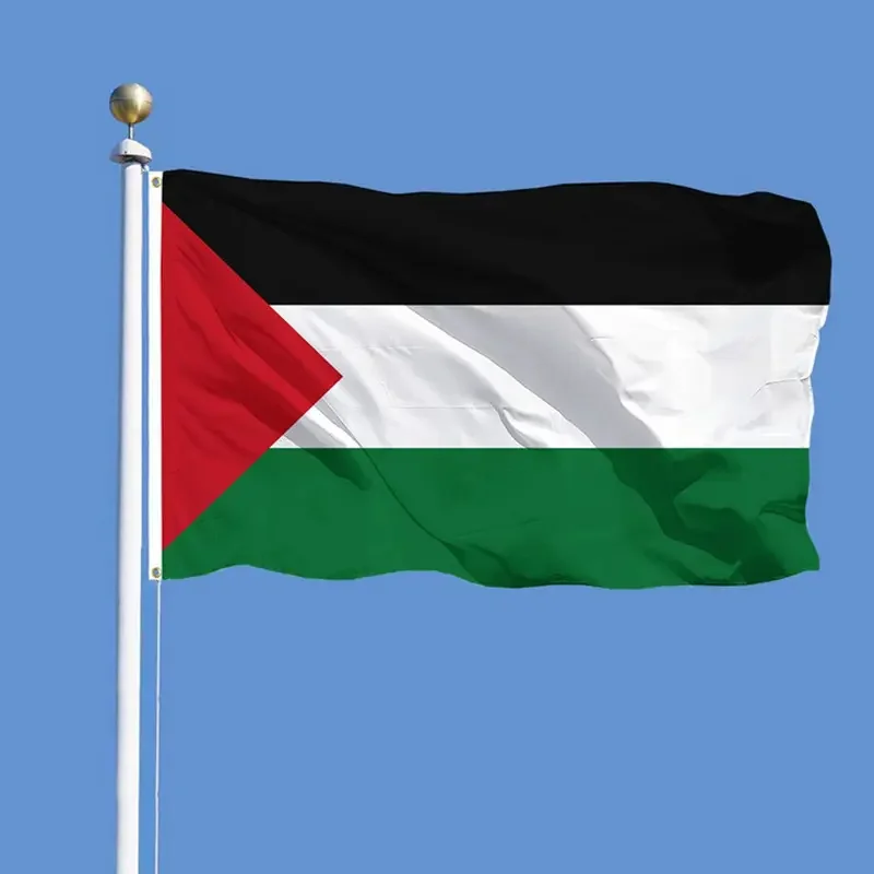 

Palestine Flag 150 x 90cm hanging High Quality Polyester Gaza Palestinian banner