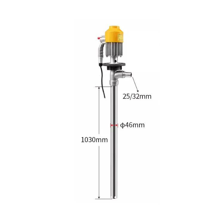 220V High-power Explosion Proof  Pump Electric 304 Stainless Steel Oil Drum Pump Portable Electric Liquid Pump