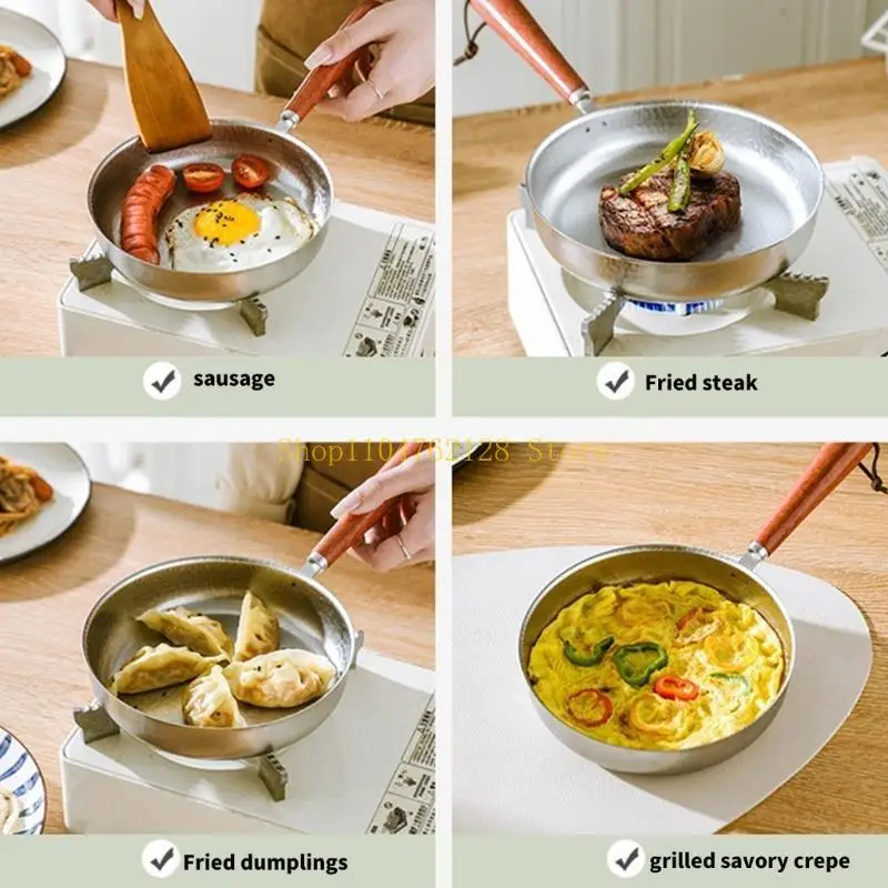 Nonstick Small Frying Pans Stainless Steels Flat Bottom Pans Cooking Pots Kitchen Skillets Cookware Easy to Clean best sale