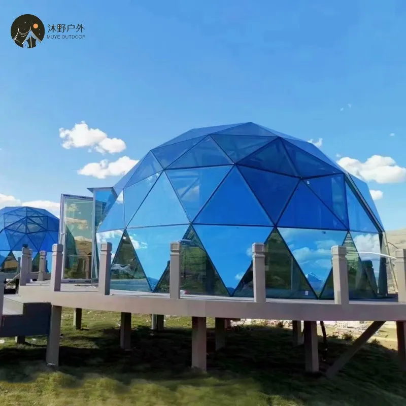 

Muye outdoor large camping glass star tent camping accommodation transparent spherical tent star room camp
