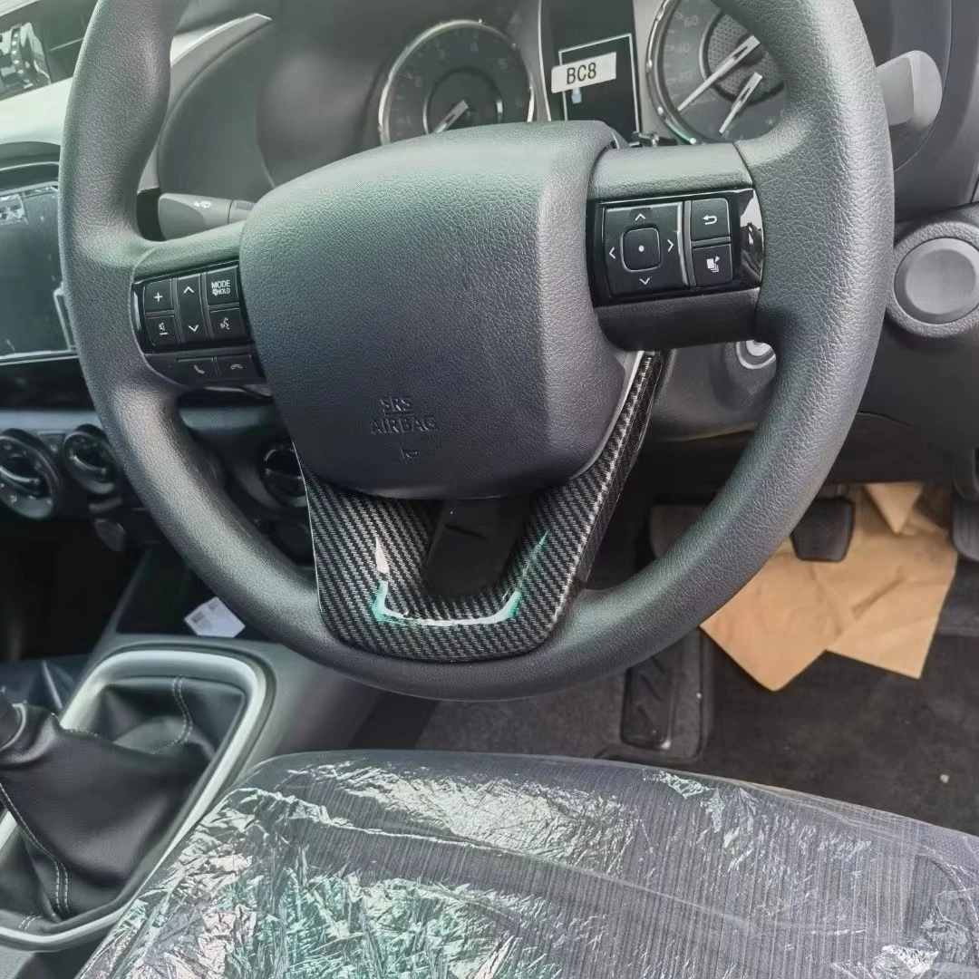 Car Carbon Fiber Center Control Interior Accessories For Toyota Hilux 2016 2017 2018 2019 2020 2021 REVO Window Lifter Steering