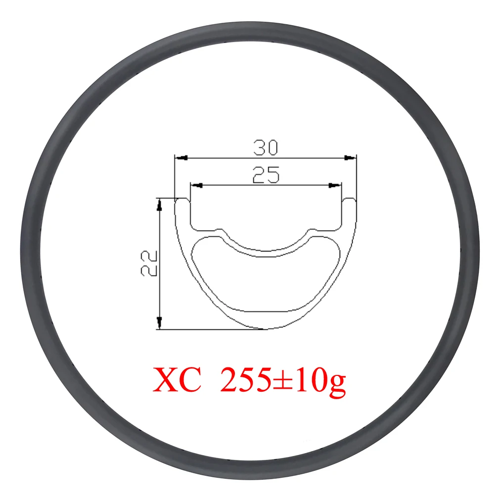 

LIENGU Super Light 255g MTB XC 29er 30mm Tubeless Bicycle Carbon Rim 22mm Deep Mountain Bike Cross Country Rings 29 25mm Inner