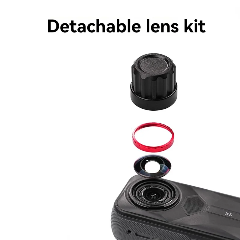 ABZZ-Replacement Red Lens Kit For Insta360 X5 Action Camera DIY Repair Camera Accessories For Enhanced Photography