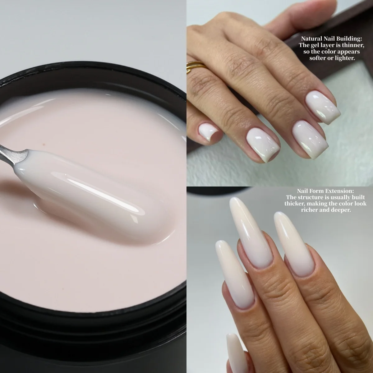 

MSHARE 150g Milky Ice Nude Medium Liquid Nail Extension Gel Acrygel Builder Nail Construction Gel Self Level Soak Off TPO Free