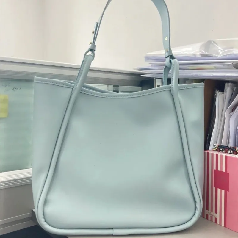 

JIAERDI милая синяя большая сумка, женская кожаная сумка на плечо большой вместимости, женская повседневная повседневная сумка подмышками, 2025