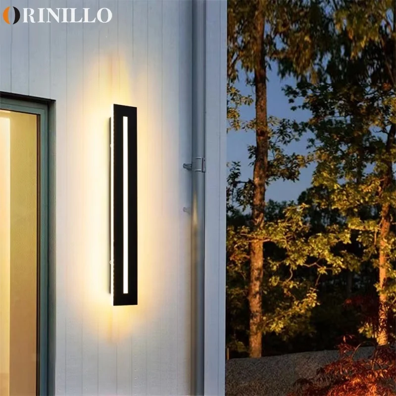 LED outdoor waterproof long wall lamp IP65 balcony garden villa decoration outdoor lighting 110V 220V