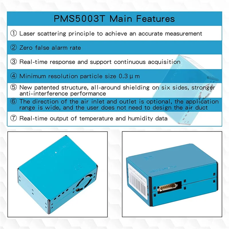 PMS5003 مستشعر تركيز الجسيمات الرقمية/مستشعر عالي الدقة للكشف عن جودة الهواء المناسبة للمنزل الذكي