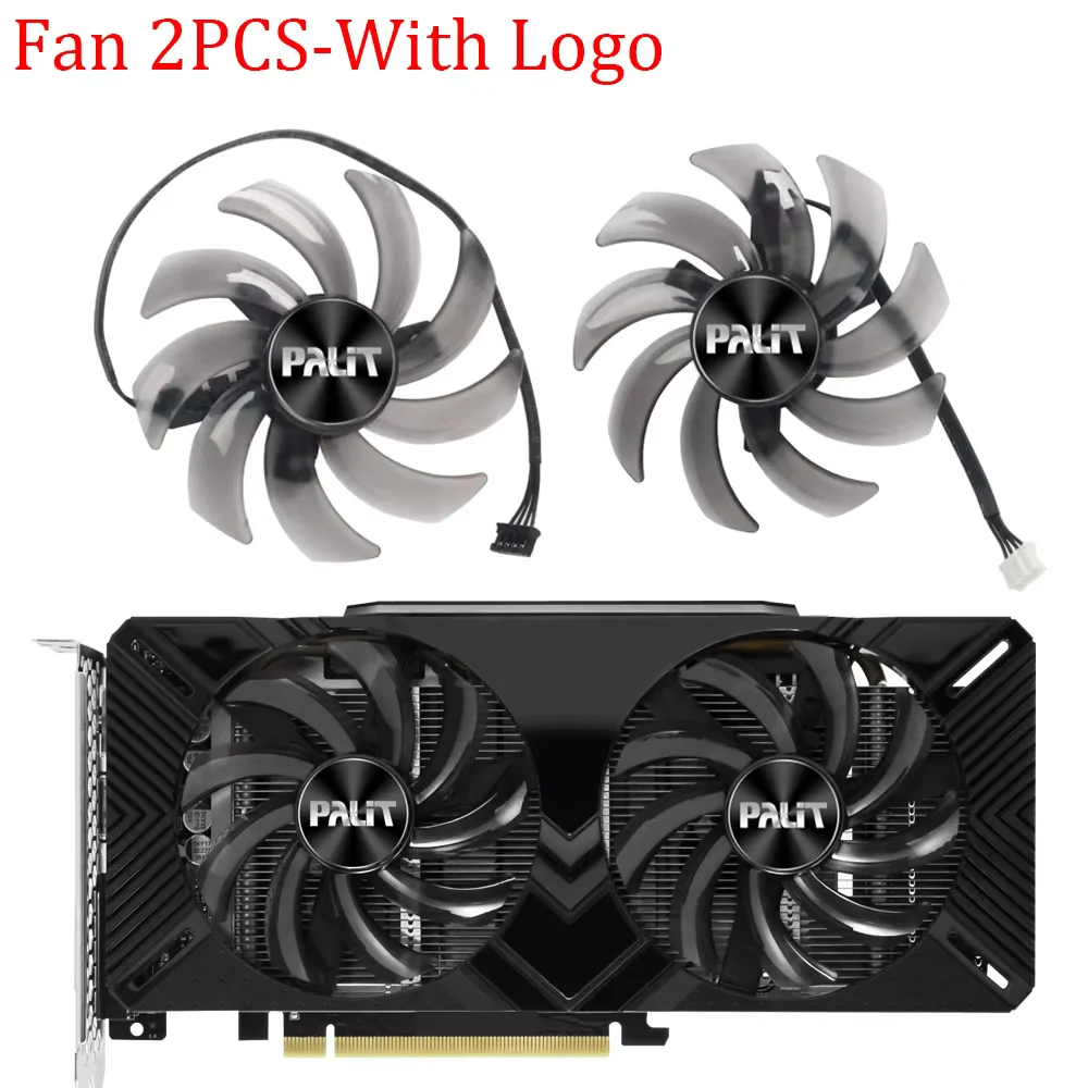 PALIT GeForce GTX 1660super デュアルファン GPU Heatsink Cooler Fan Replacement For PALIT GeForce GTX 1660 Ti