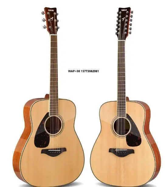 Yhamas FG820-12 41 Inch Guitar Single Veneer Spruce Light 20 Product Electric Box Wood 12 String Folk Guitar