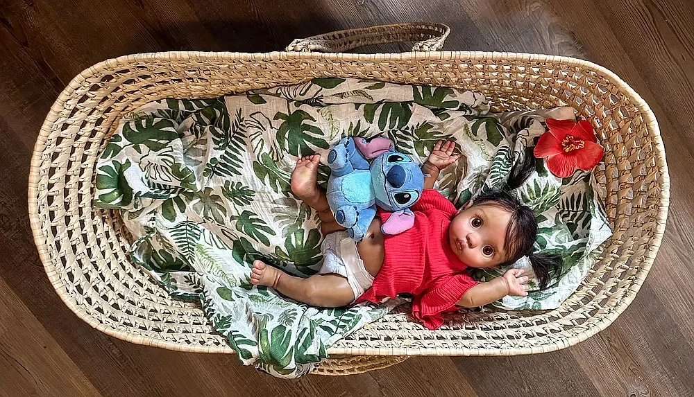 DLS Customized Limited Supply 16inch Reborn Baby Peeka With Hand-Rooted Hair Dark Skin Already Finished Doll Different Dress