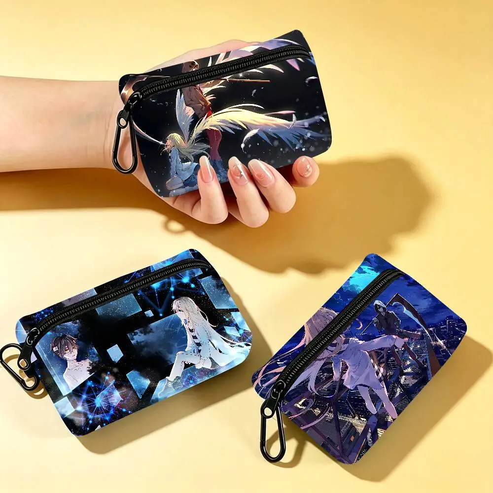 Anime Angels Of Death Wear-resistant Oxford Cloth Coin Purse Portable Backpack Hanging Card Storage Bag