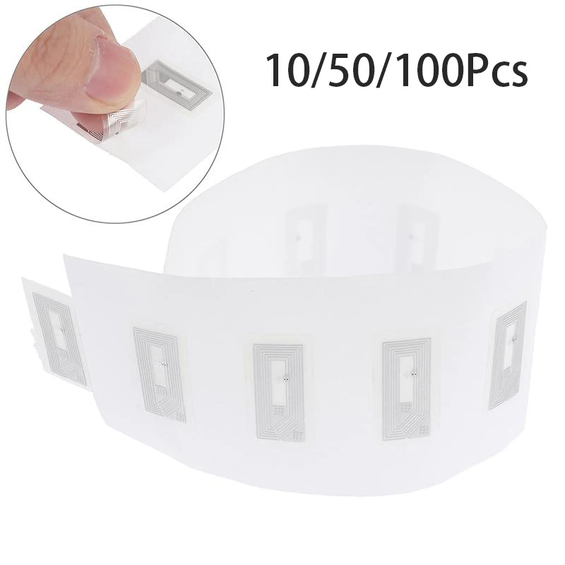 (N) 10/50/100Pcs NFC Chip Ntag213 Sticker Wet Inlay 11x21MM 13.56MHz Label Tag 213 Anti-counterfeiting Label Electronic Label