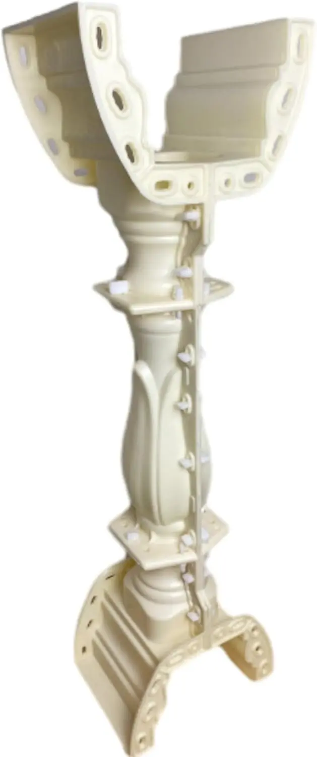 36.6 Inch Modular Concrete Balcony Casting Molds - Reusable ABS Balustrade Molds and Form for Balcony Construction
