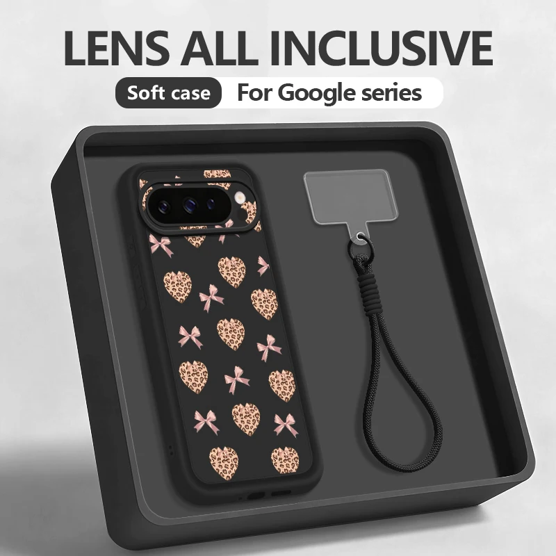 Bowknots الحب قلوب نمط الحال بالنسبة جوجل بكسل 10 برو XL فوندا بكسل 9 8 7 برو 9A 8A 7A غطاء سيليكون ممتص للصدمات