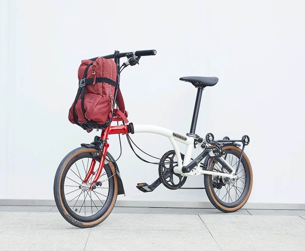 TOUCH Fahrrad S-Tasche Legierung Front Rack Für Brompton Faltrad Schulter Rucksack Tasche Reihe Skeleton Bascket Fahrrad Teile – Detail 1