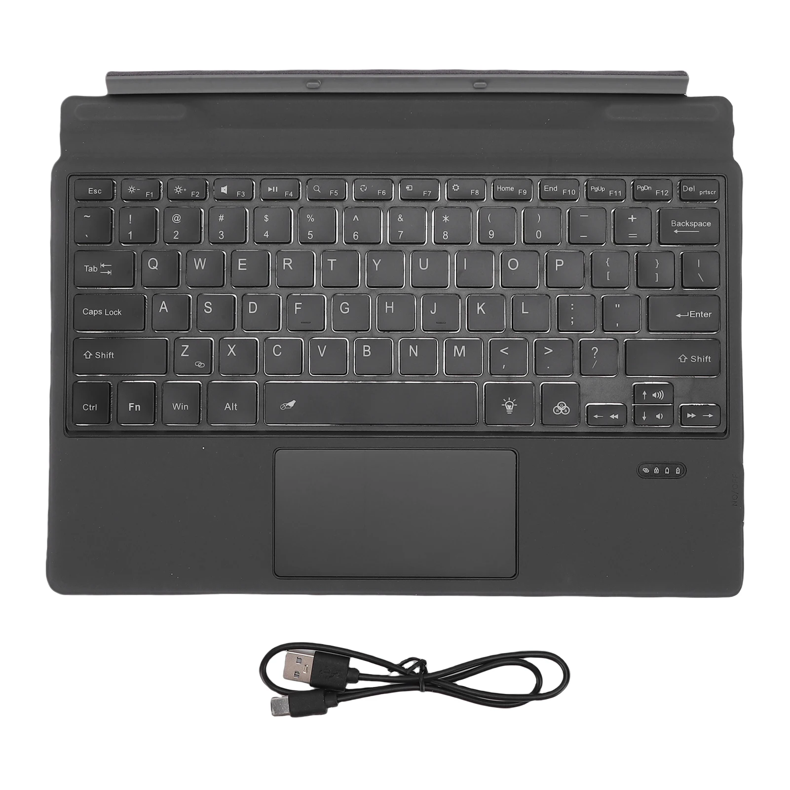 【New】Bluetooth Keyboard Fit for Latitude 7320 K19M 5285 5290 7200 7210 Laptop Detachable Travel Keyboard with Touchpad Backlit