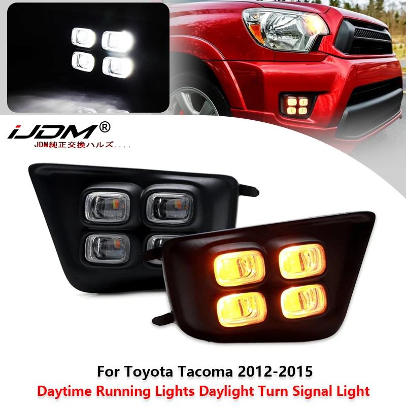 

Car DRL For Toyota Tacoma 2012 2013 2014 2015 LED Daytime Running Lights Daylight Turn Signal Driving Auto Styling Fog Lamp 2pcs