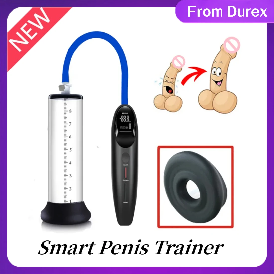 Smart Electric Penis Pump Vacuum Pump for Erection Optimal Kpa Suction-Release Cycles Male Genital Enlargement Sex Toys for Man