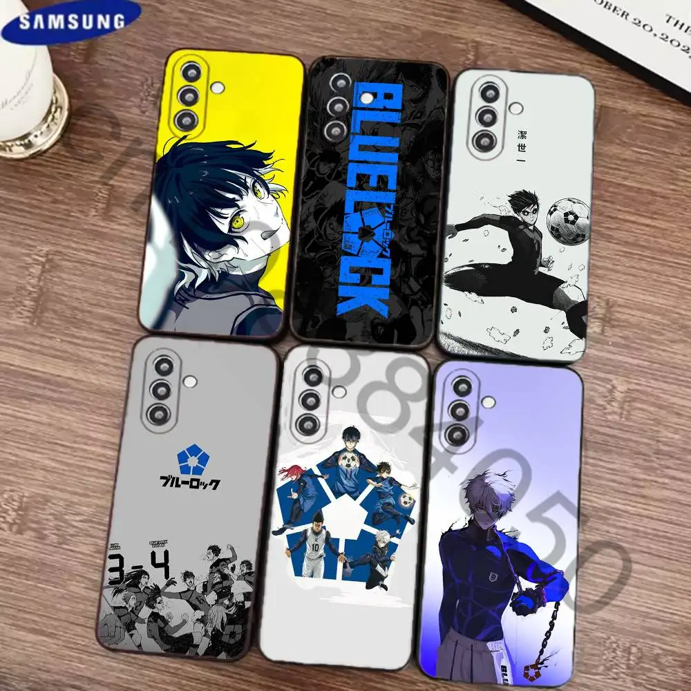 B-Blue L-Lock  Phone Case for Samsung Galaxy S21 22 23 Ultra Plus S24 25 26 FE Lite TPU Protector