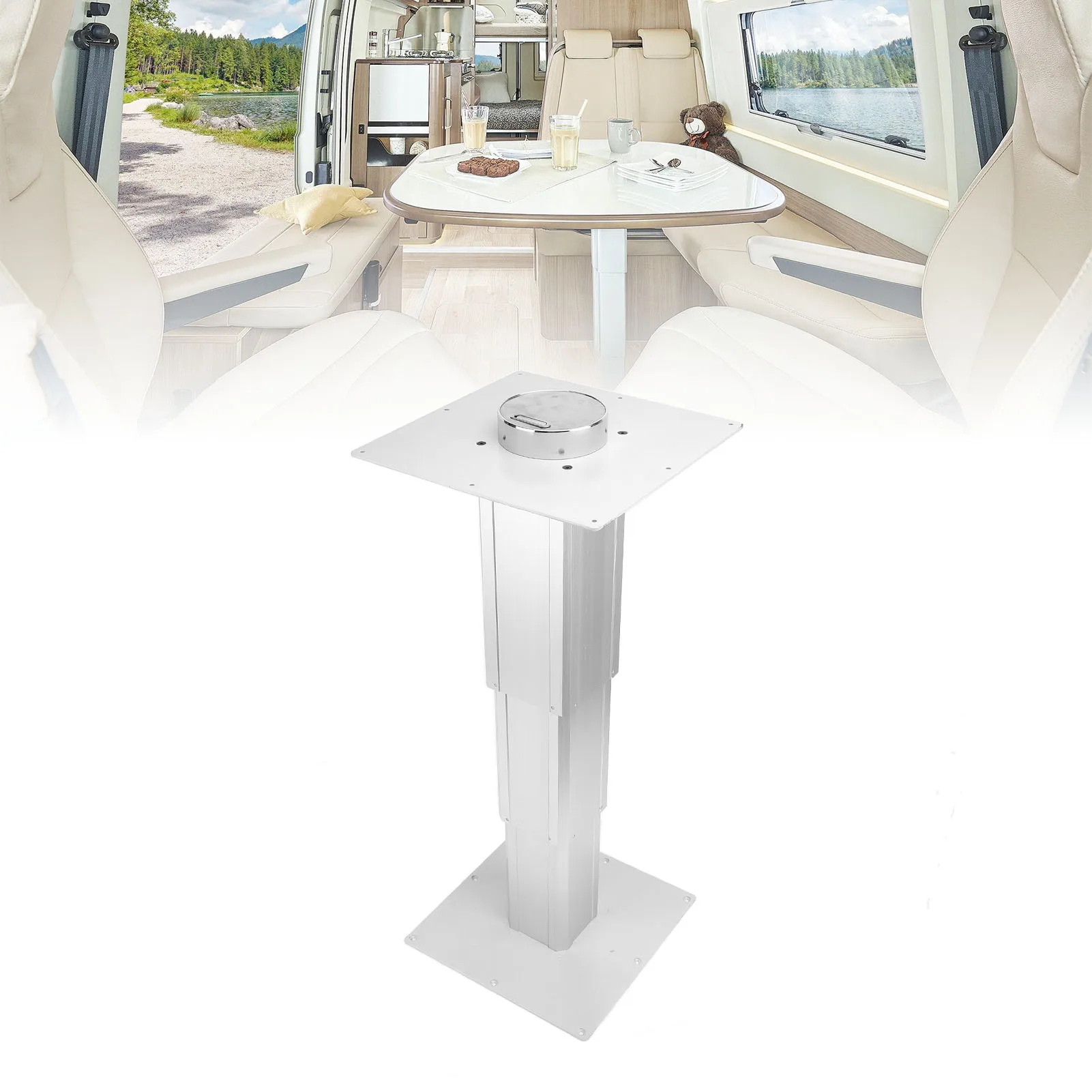 

Регулируемая ножка для стола с ручным приводом, 31-72 см, из алюминиевого сплава, усиленная, для яхт, лодок, использования внутри помещений и на балконах, с основанием