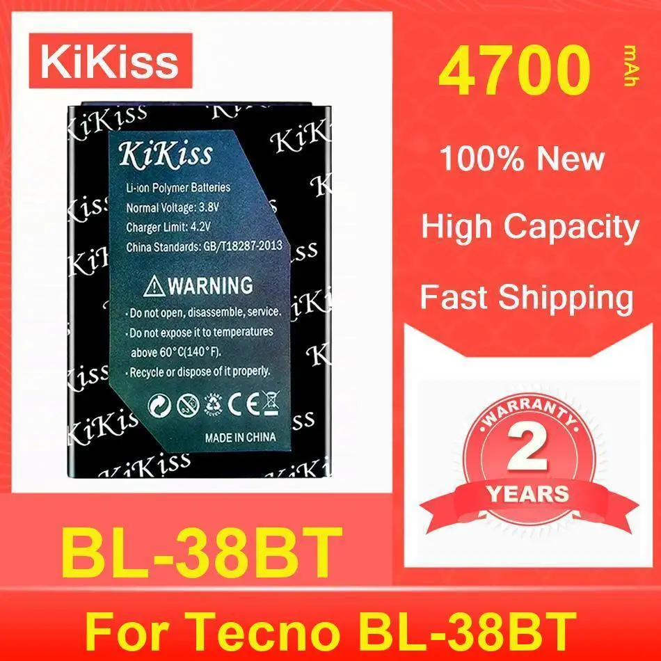 

Kikiss Battery 4700Mah BL-38BT For Tecno