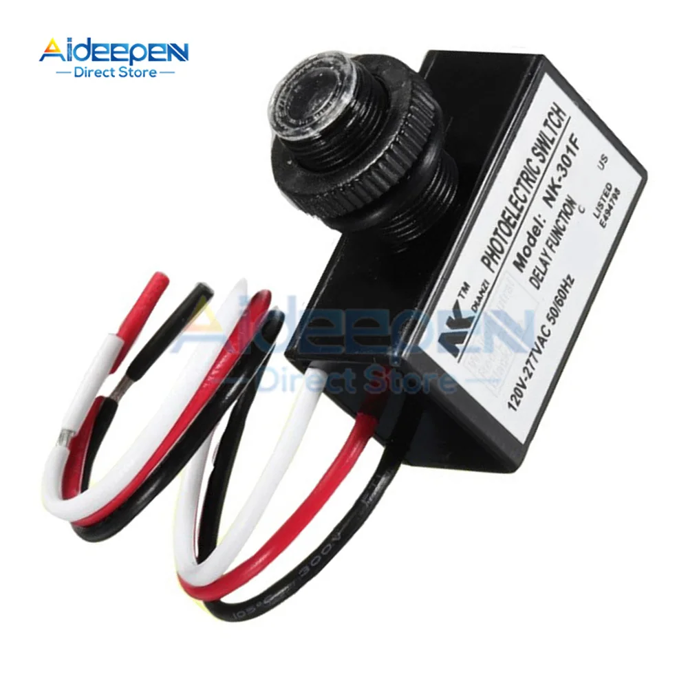 Light Control Switch LED Lamp Light Sensor 120-277V Dusk To Dawn Sensor Photoelectric Switch Light Photocell Sensor Light